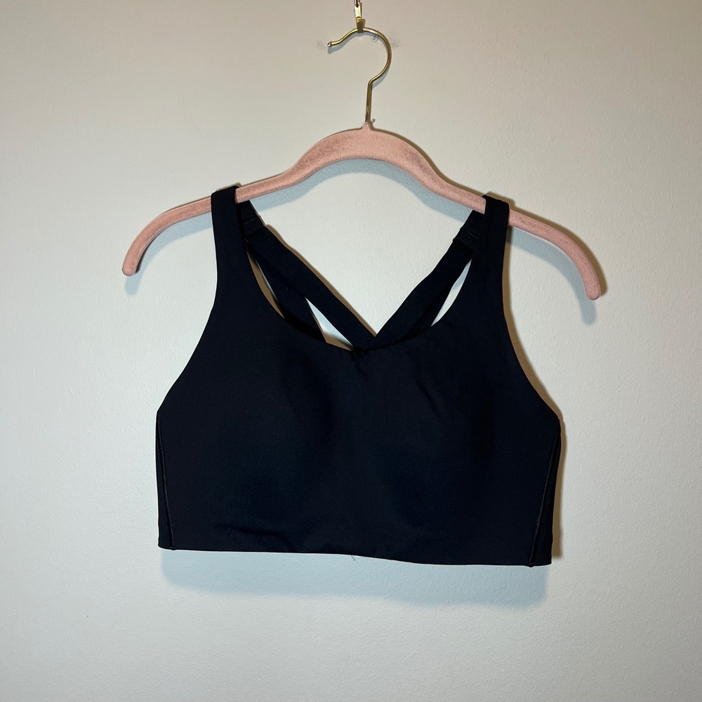 Lululemon Energy High Support Sports Bra Black 36D Adjustable Straps 36D